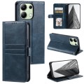 For Xiaomi Redmi Note 13 4G Simple 6-Card Wallet Leather Phone Case(Navy Blue)