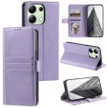 For Xiaomi Redmi Note 13 4G Simple 6-Card Wallet Leather Phone Case(Purple)