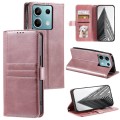 For Xiaomi Redmi Note 13 5G Simple 6-Card Wallet Leather Phone Case(Rose Gold)