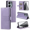For Xiaomi Redmi Note 13 Pro 4G Simple 6-Card Wallet Leather Phone Case(Purple)