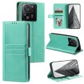 For Xiaomi 13T / 13T Pro Simple 6-Card Wallet Leather Phone Case(Green)