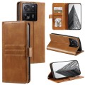 For Xiaomi Redmi K60 Ultra Simple 6-Card Wallet Leather Phone Case(Brown)