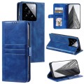 For Xiaomi 14 Simple 6-Card Wallet Leather Phone Case(Blue)