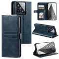 For Xiaomi 14 Pro Simple 6-Card Wallet Leather Phone Case(Navy Blue)