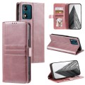 For Motorola Moto E13 Simple 6-Card Wallet Leather Phone Case(Rose Gold)