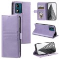 For Motorola Moto E13 Simple 6-Card Wallet Leather Phone Case(Purple)