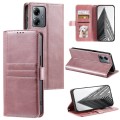 For Motorola Moto G14 Simple 6-Card Wallet Leather Phone Case(Rose Gold)