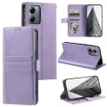For Motorola Moto G14 Simple 6-Card Wallet Leather Phone Case(Purple)