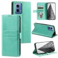 For Motorola Moto G34 Simple 6-Card Wallet Leather Phone Case(Green)