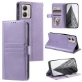 For Motorola Moto G53 5G Simple 6-Card Wallet Leather Phone Case(Purple)
