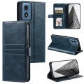 For Motorola Moto G Play 2024 Simple 6-Card Wallet Leather Phone Case(Navy Blue)