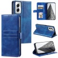 For Motorola Moto G Power 2024 Simple 6-Card Wallet Leather Phone Case(Blue)
