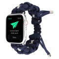 For Apple Watch SE 2023 40mm Screw Nut Braided Paracord Watch Band(Blue)