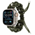 For Apple Watch Ultra 2 49mm Screw Nut Braided Paracord Watch Band(Green)