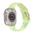For Apple Watch SE 2023 44mm Jelly Color Dots Liquid Silicone Watch Band(Green)