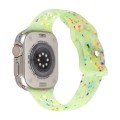 For Apple Watch SE 40mm Jelly Color Dots Liquid Silicone Watch Band(Green)