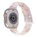 For Apple Watch Series 4 44mm Jelly Color Dots Liquid Silicone Watch Band(Transparent White)