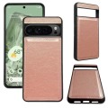 For Google Pixel 9 Pro Cowhide Texture Back Cover Phone Case(Rose Gold)