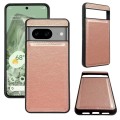 For Google Pixel 8 Cowhide Texture Back Cover Phone Case(Rose Gold)