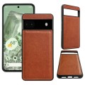 For Google Pixel 6a Cowhide Texture Back Cover Phone Case(Brown)