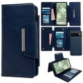 For Google Pixel 9 Pro Multifunctional 7-Card Wallet Leather Phone Case(Royal Blue)