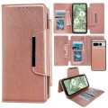 For Google Pixel 7 Pro Multifunctional 7-Card Wallet Leather Phone Case(Rose Gold)