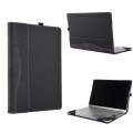 For Microsoft Surface Laptop 6 13.5 inch Cloth Texture Laptop Leather Case With Stand Function(Black