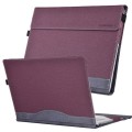 For Lenovo ThinkPad X1 Carbon Gen 11 Cloth Texture Laptop Leather Protective Case(Wine Red)