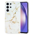 For Samsung Galaxy S24 Ultra 5G IMD Marble Pattern TPU Phone Case(White)