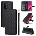 For OPPO A54 5G / A74 5G Diamond Lattice Leather Flip Phone Case(Black)