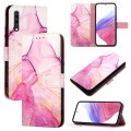 For Samsung Galaxy A70 / A70s PT003 Marble Pattern Flip Leather Phone Case(Pink Purple Gold)