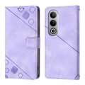 For OnePlus Nord CE4 Skin-feel Embossed Leather Phone Case(Light Purple)