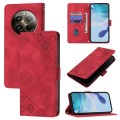 For Realme 12 Pro / 12 Pro+ 5G Global Skin-feel Embossed Leather Phone Case(Red)