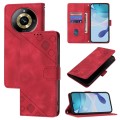 For Realme Narzo 60 Pro Global Skin-feel Embossed Leather Phone Case(Red)