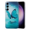 For Samsung Galaxy S23 FE 5G Colored Drawing Pattern TPU Phone Case(Butterfly)
