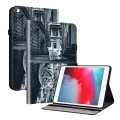 For iPad mini 5 / 4 / 3 / 2 Crystal Texture Painted Leather Smart Tablet Case(Cat Reflection Tiger)