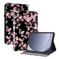 For Samsung Galaxy Tab A9 Crystal Texture Painted Leather Tablet Case(Plum Bossom)