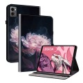 For Lenovo Legion Y700 2023 Crystal Texture Painted Leather Tablet Case(Purple Peony)