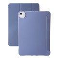 For iPad Air 13 2024 Three-fold Holder Flip Tablet Leather Case(Purple)