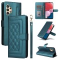 For Samsung Galaxy A13 5G / 4G Diamond Lattice Leather Flip Phone Case(Green)