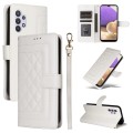 For Samsung Galaxy A32 5G Diamond Lattice Leather Flip Phone Case(White)