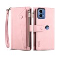 For Motorola Edge 50 Fusion ESEBLE Retro Frosted RFID Leather Phone Case(Rose Gold)