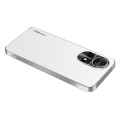 For Huawei nova 12 Pro AG Frosted Electroplating Acrylic Phone Case(Silver White)