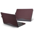 For HP Spectre X360 14 inch 14-ea / 14-ef Leather Laptop Shockproof Protective Case(Wine Red)