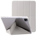 For iPad Pro 13 2024 Clear Acrylic Deformation Leather Tablet Case(Grey)