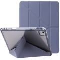 For iPad Air 11 2024 Clear Acrylic Deformation Leather Tablet Case(Lavender Purple)