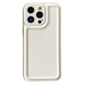 For iPhone 12 Pro Max Frosted Leather Texture TPU Phone Case(White)