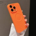For iPhone 13 Pro Max Wave Texture PC Shockproof Phone Case(Orange)