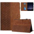For Samsung Galaxy Tab A 10.1 2019 Building Blocks Embossed Leather Tablet Case(Brown)