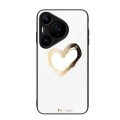 For Huawei Pura 70 Colorful Painted Glass Phone Case(Golden Love)